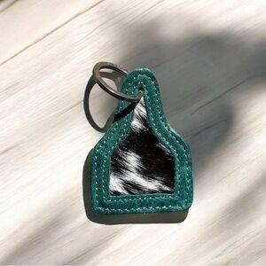 Teal and Black Keychain